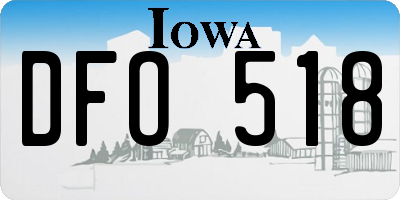 IA license plate DFO518