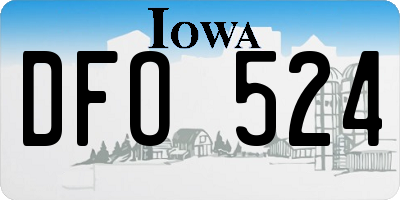 IA license plate DFO524