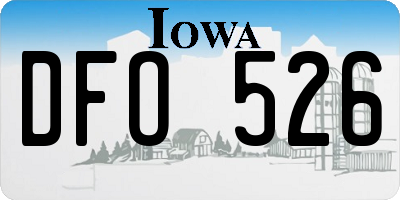 IA license plate DFO526