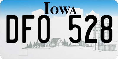 IA license plate DFO528