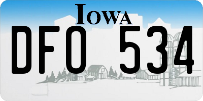 IA license plate DFO534