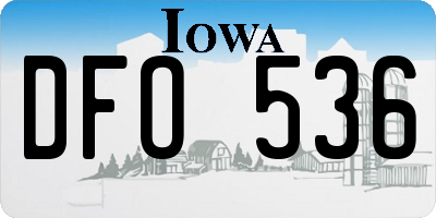 IA license plate DFO536