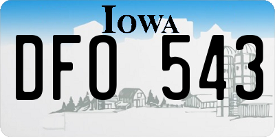IA license plate DFO543