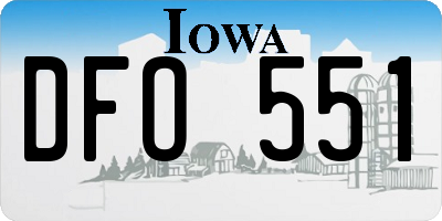 IA license plate DFO551