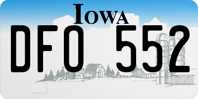 IA license plate DFO552