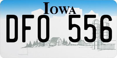 IA license plate DFO556