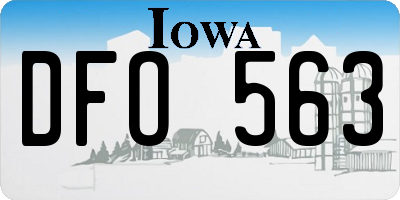 IA license plate DFO563
