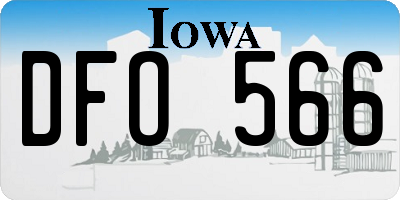 IA license plate DFO566