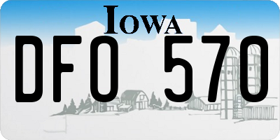 IA license plate DFO570