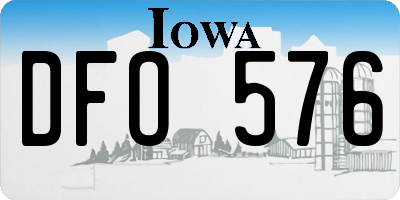 IA license plate DFO576