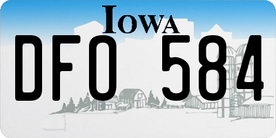 IA license plate DFO584