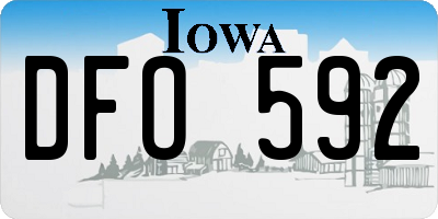 IA license plate DFO592