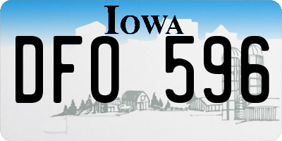 IA license plate DFO596