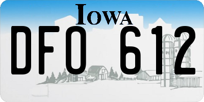 IA license plate DFO612