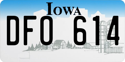 IA license plate DFO614