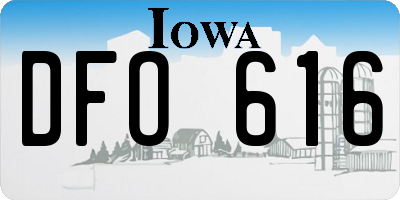 IA license plate DFO616