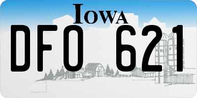IA license plate DFO621