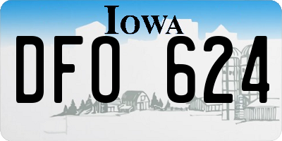 IA license plate DFO624