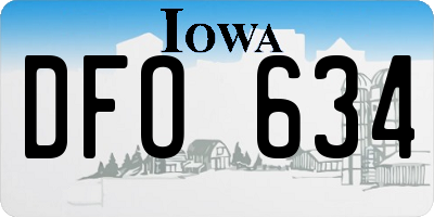IA license plate DFO634