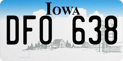 IA license plate DFO638