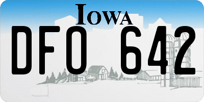 IA license plate DFO642