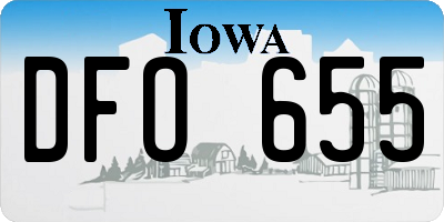 IA license plate DFO655