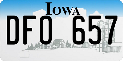 IA license plate DFO657