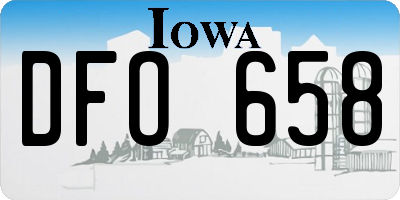 IA license plate DFO658