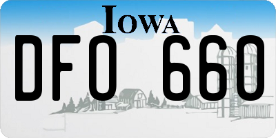IA license plate DFO660