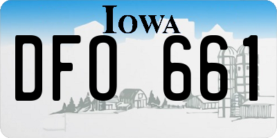 IA license plate DFO661