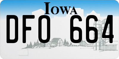 IA license plate DFO664