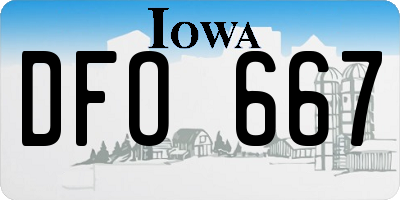 IA license plate DFO667
