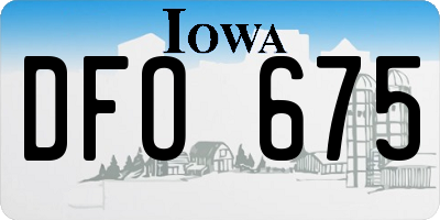 IA license plate DFO675
