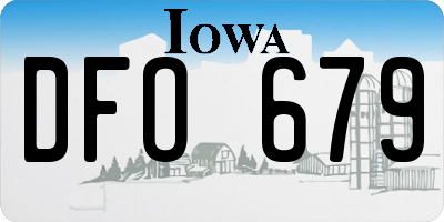 IA license plate DFO679