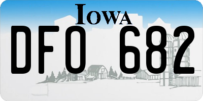 IA license plate DFO682