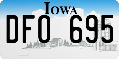 IA license plate DFO695