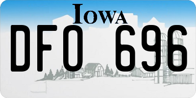 IA license plate DFO696