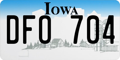 IA license plate DFO704