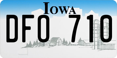 IA license plate DFO710