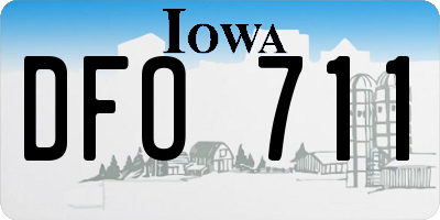IA license plate DFO711