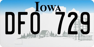 IA license plate DFO729