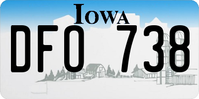 IA license plate DFO738