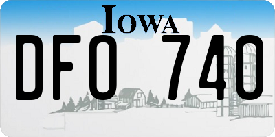 IA license plate DFO740