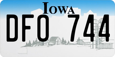 IA license plate DFO744