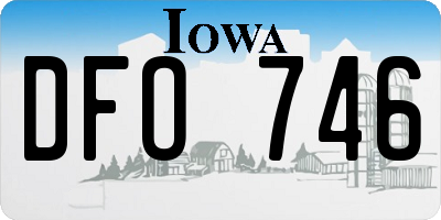IA license plate DFO746