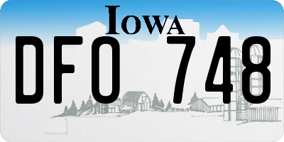 IA license plate DFO748