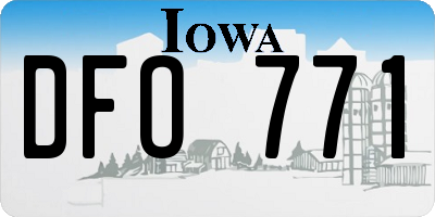 IA license plate DFO771