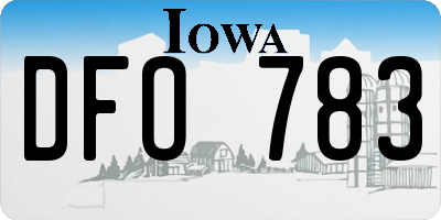 IA license plate DFO783