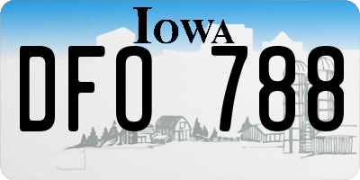 IA license plate DFO788