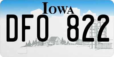 IA license plate DFO822